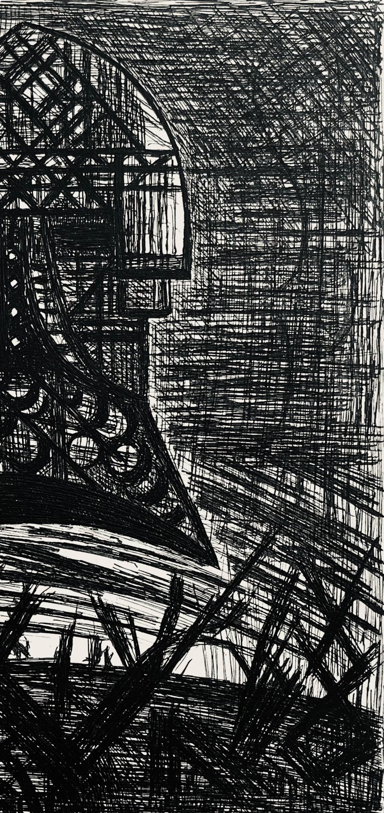 Etching - Marcel Gromaire - Prsage - Tte Arme - Scne XVI - Shakespeare - Macbeth - Eaux-fortes de