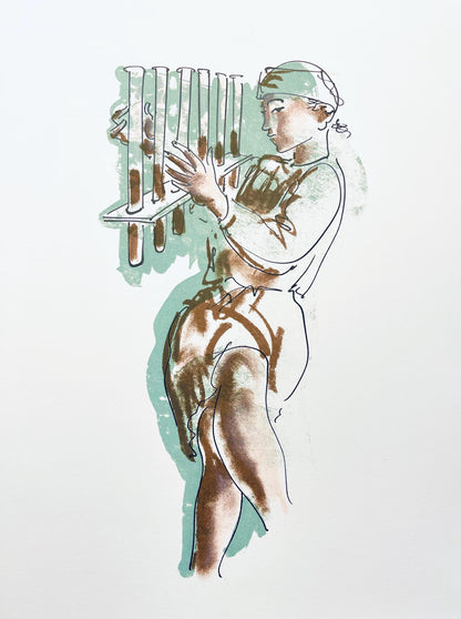 Hans Erni, Composition, Rflexions Simples Sur Le Corps, Lithograph