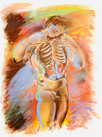 Hans Erni, Composition, Rflexions Simples Sur Le Corps, Lithograph