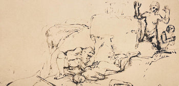 Rembrandt Van Rijn, The Lament For Abel, Rembrandt, Drawings From The Bible, Collotype