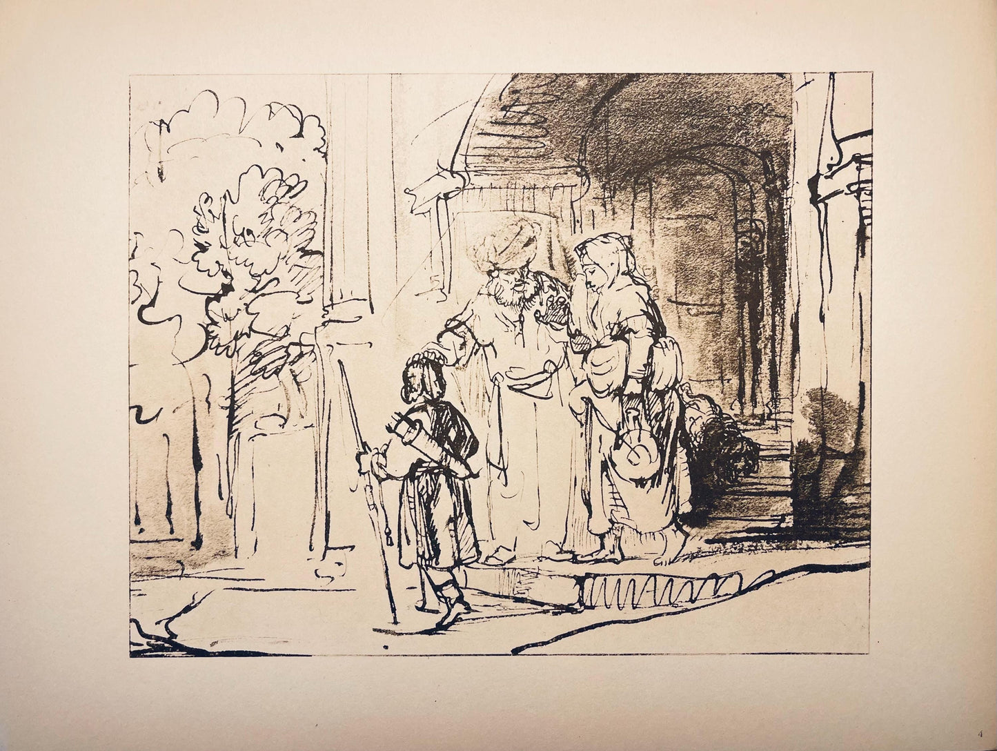 Rembrandt Van Rijn, Abraham Sending Away Hagar, Drawings From The Bible, Collotype