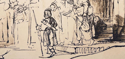 Rembrandt Van Rijn, Abraham Sending Away Hagar, Drawings From The Bible, Collotype