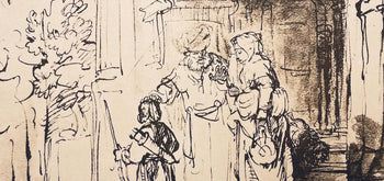Rembrandt Van Rijn, Abraham Sending Away Hagar, Drawings From The Bible, Collotype