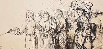 Rembrandt Van Rijn, Lot Brought Forth From Sodom, Rembrandt, Drawings From The Bible, Collotype