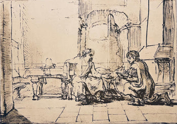 Rembrandt Van Rijn, Esau Selling His Birthright, Rembrandt, Drawings From The Bible, Collotype