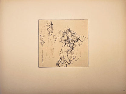 Rembrandt Van Rijn, Isaac Blessing Jacob, Drawings From The Bible, Collotype