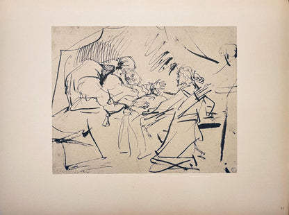 Rembrandt Van Rijn, Isaac Refusing His Blessing To Esau, Drawings From The Bible, Collotype