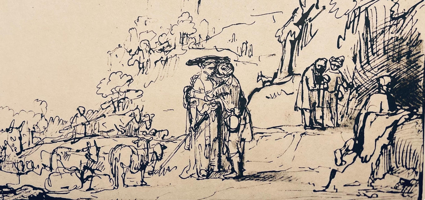 Rembrandt Van Rijn, Jacob And Rachel, Drawings From The Bible, Collotype
