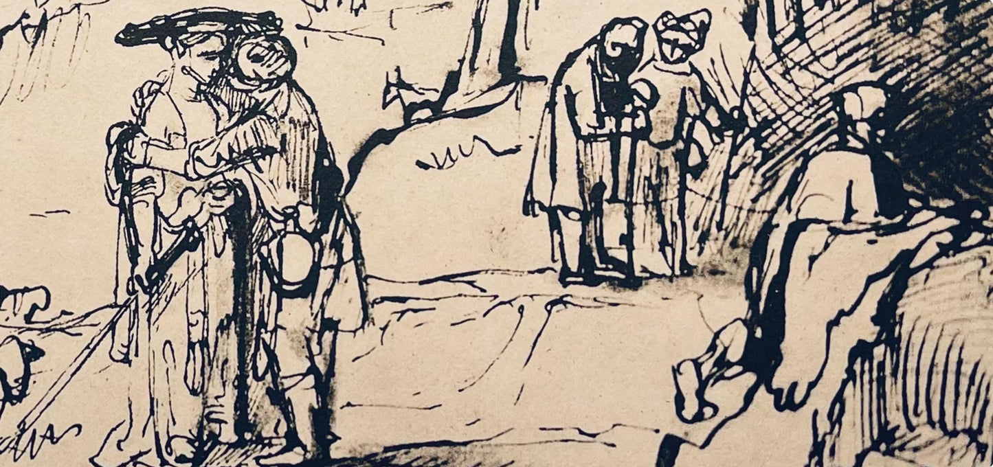 Rembrandt Van Rijn, Jacob And Rachel, Drawings From The Bible, Collotype
