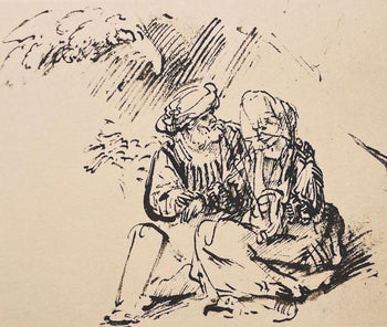 Rembrandt Van Rijn, Judah And Tamar, Drawings From The Bible, Collotype