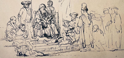 Rembrandt Van Rijn, The Brothers Asking Jacob To Let Benjamin Go With Them, Collotype