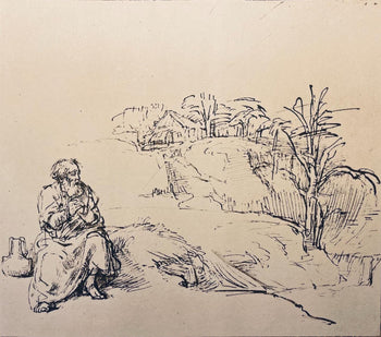 Rembrandt Van Rijn, Elijah By The Brook Cherith, Collotype