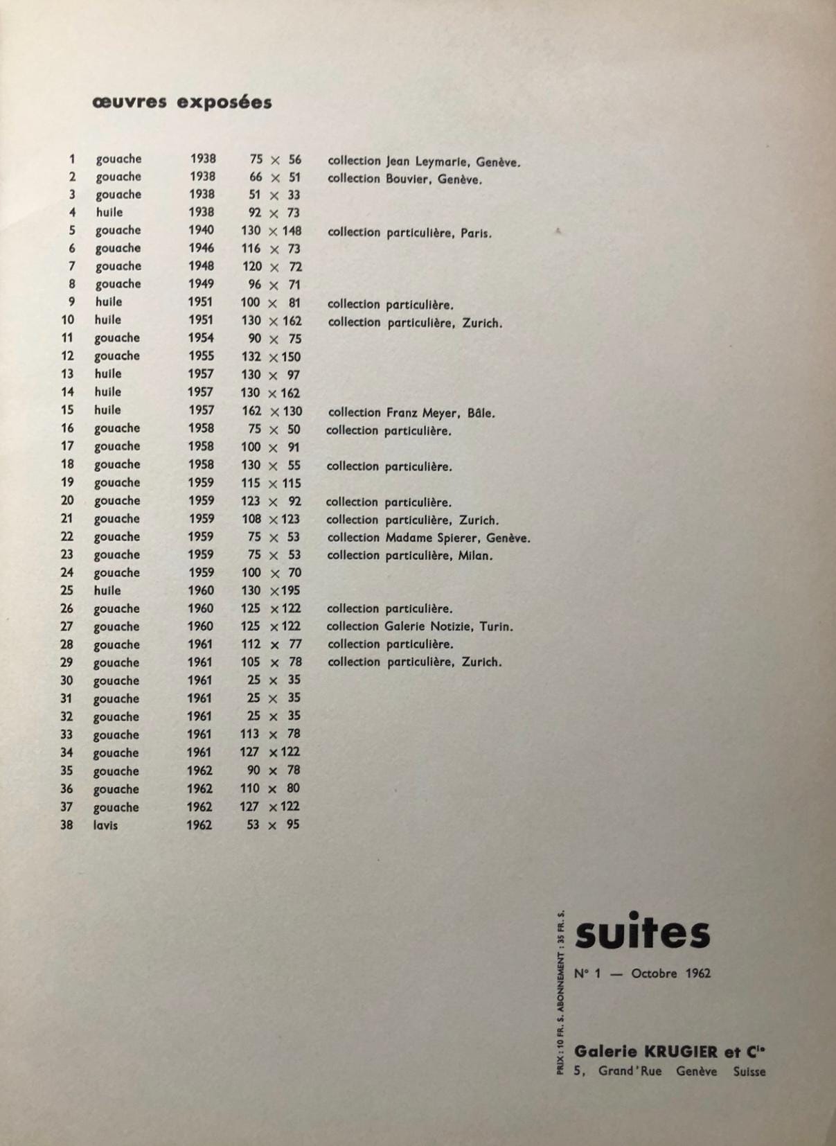 Geer Van Velde, Composition, Suites N1, Lithograph
