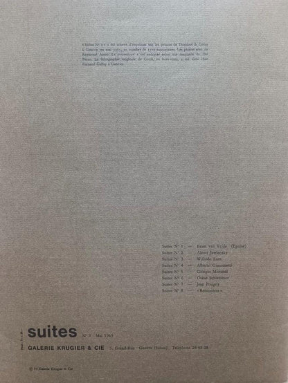 Domenico Gnoli, Composition, Suites N9, Lithograph