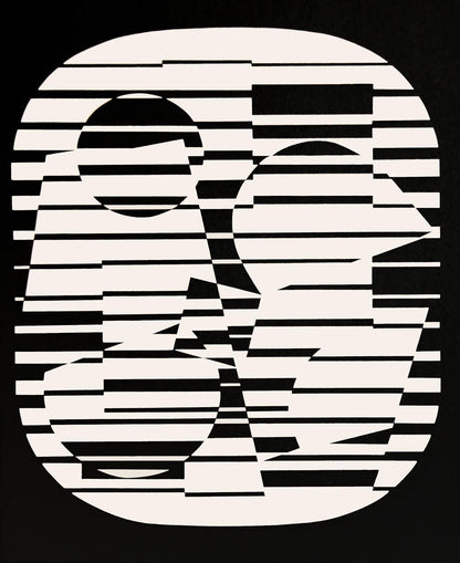 Victor Vasarely, Composition, Linaires, Hliogravure