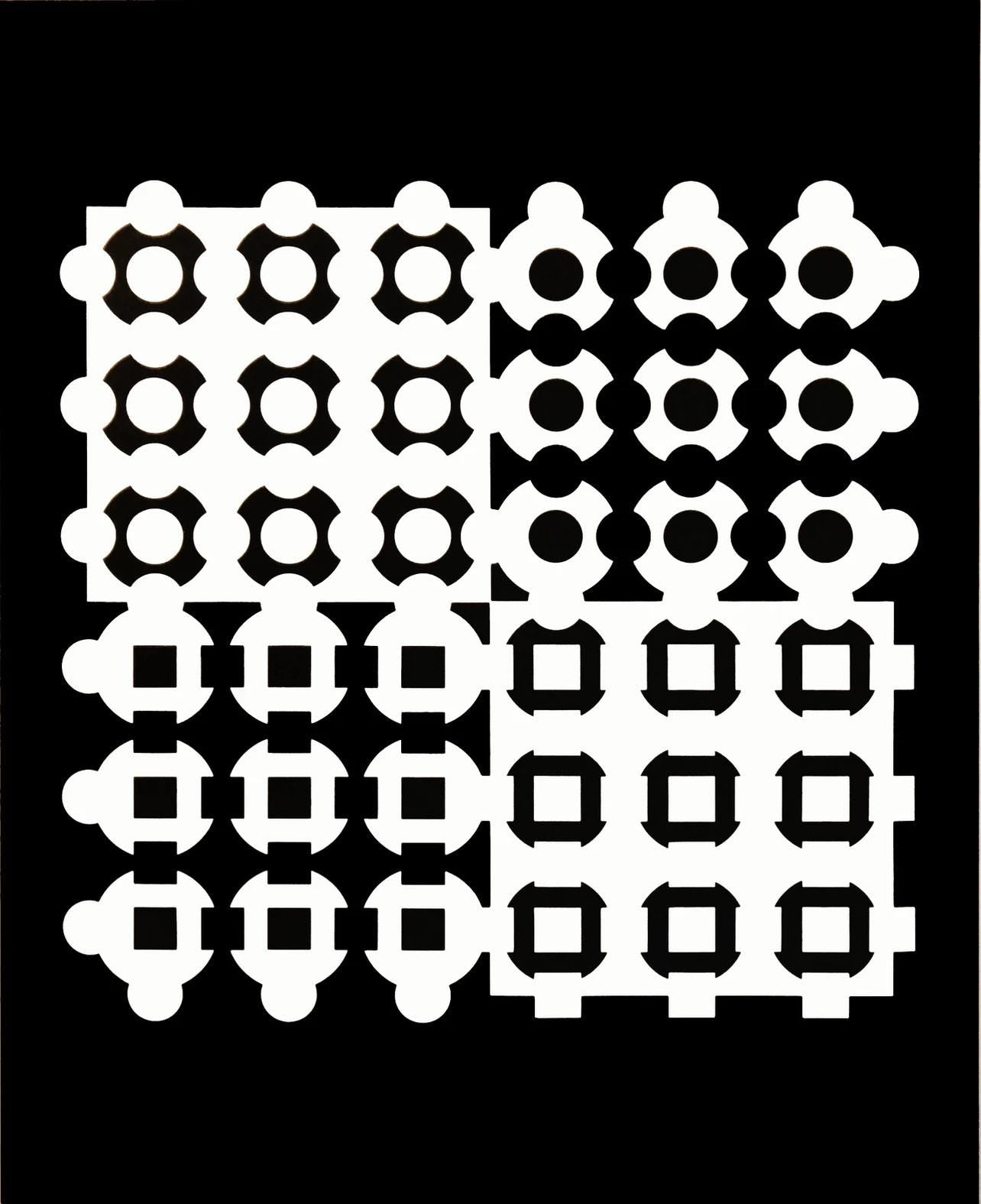 Victor Vasarely, Composition, Corpusculaires, Hliogravure