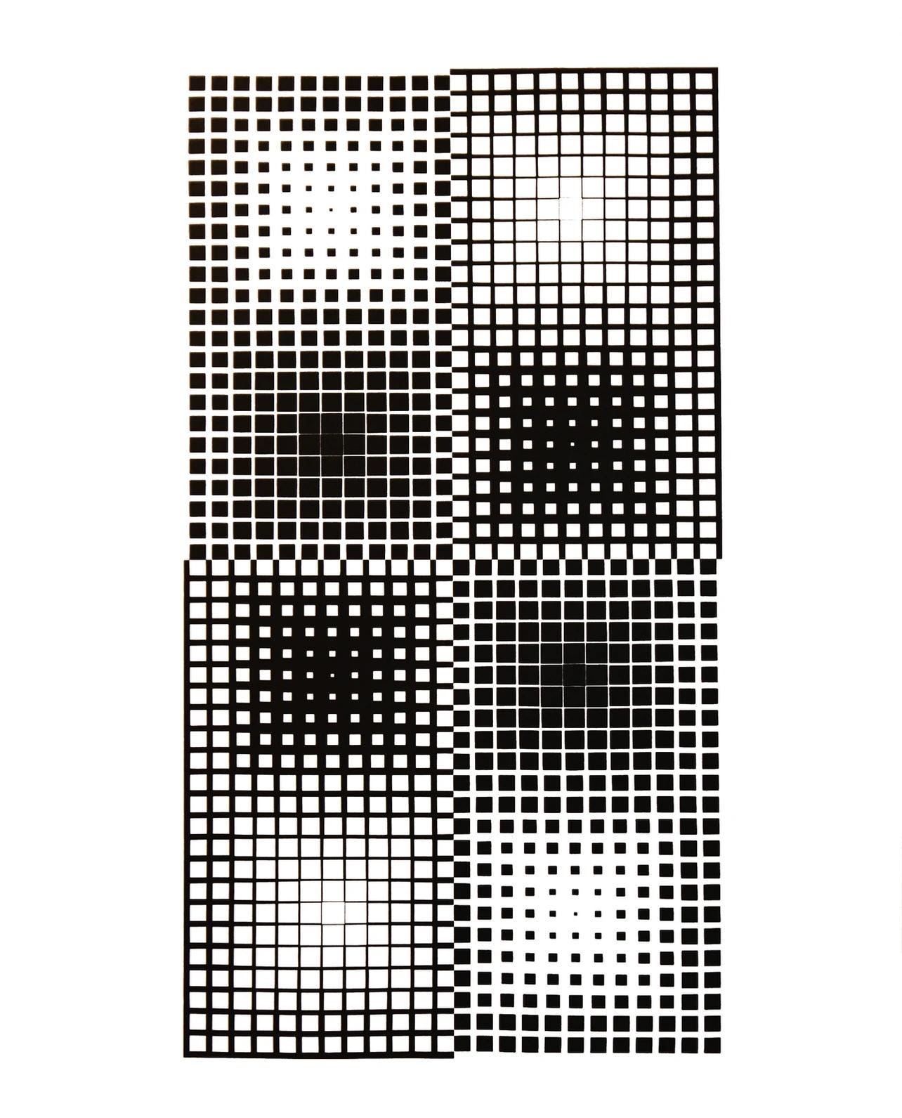 Victor Vasarely, Composition, Corpusculaires, Hliogravure