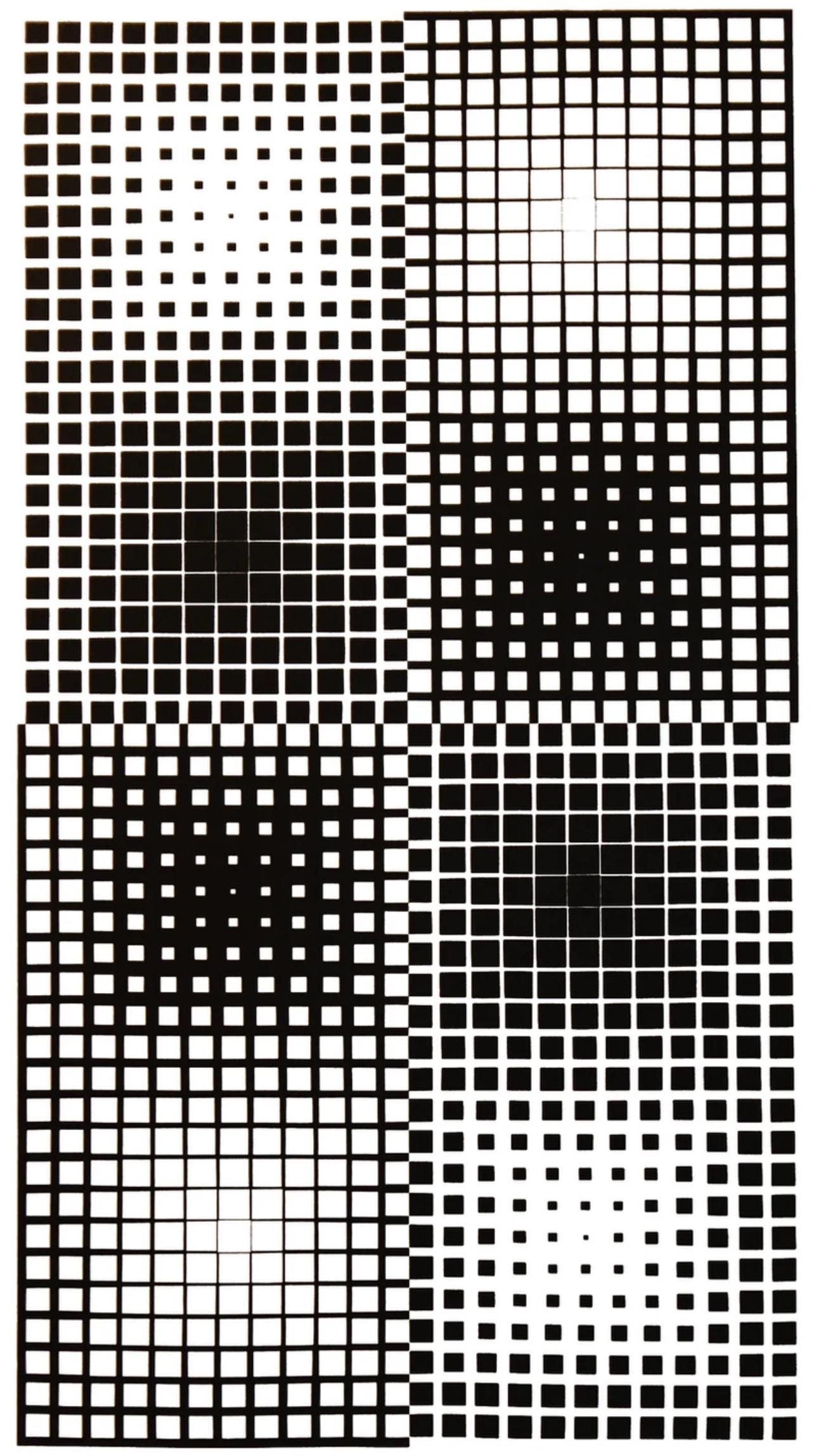 Victor Vasarely, Composition, Corpusculaires, Hliogravure