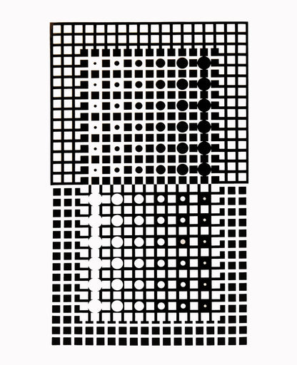 Victor Vasarely, Composition, Corpusculaires, Hliogravure