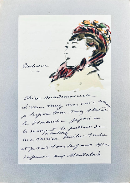 Douard Manet, Composition, Douard Manet, Letters With Aquarelles, Lithograph