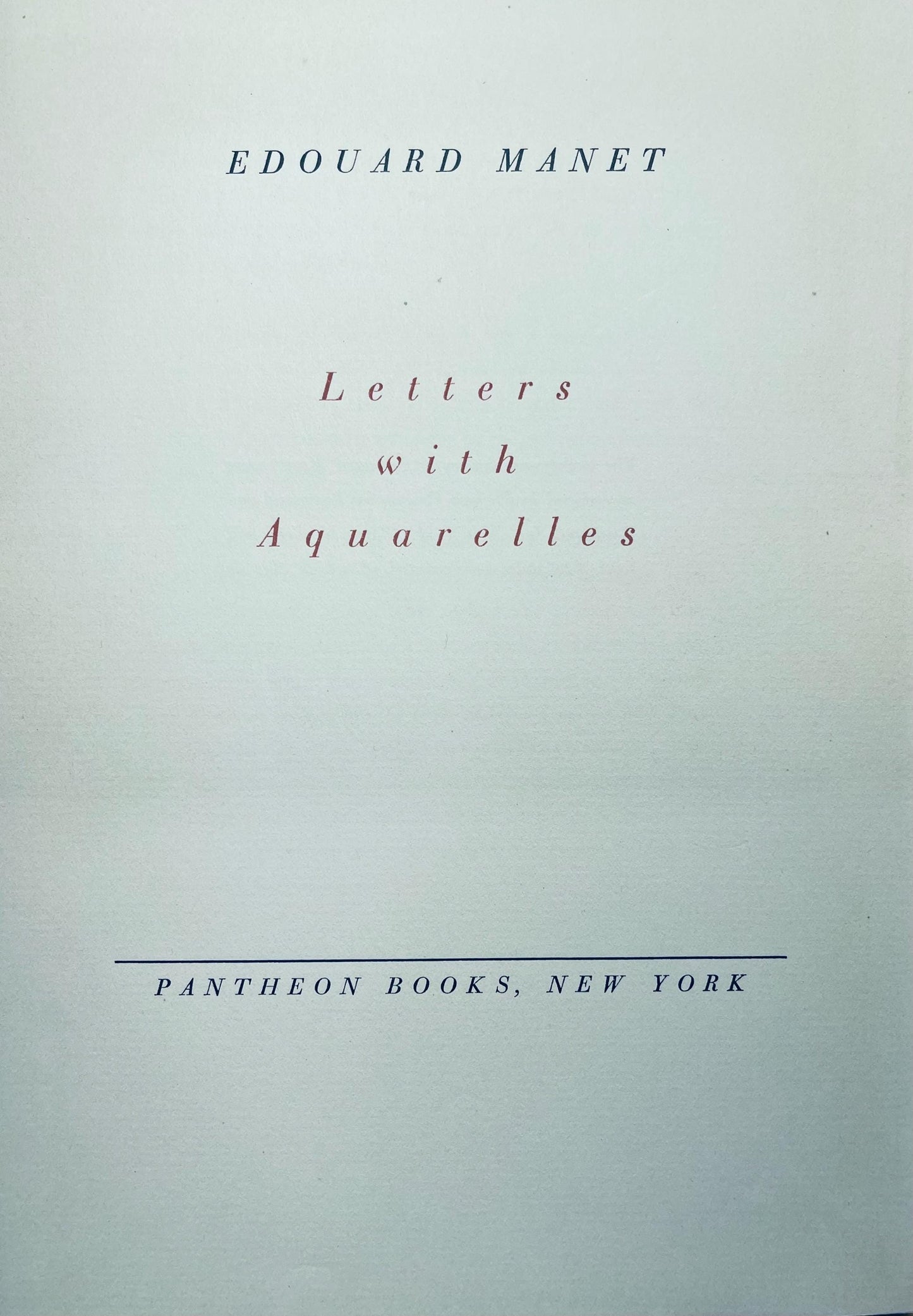 Douard Manet, Composition, Douard Manet, Letters With Aquarelles, Lithograph