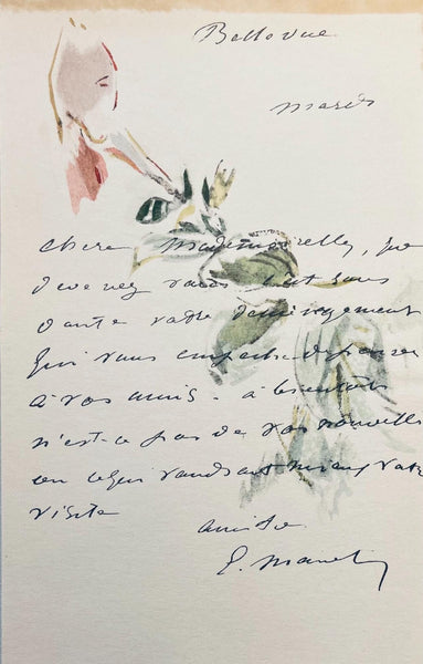 Lithograph - douard Manet - Composition - Letters with Aquarelles