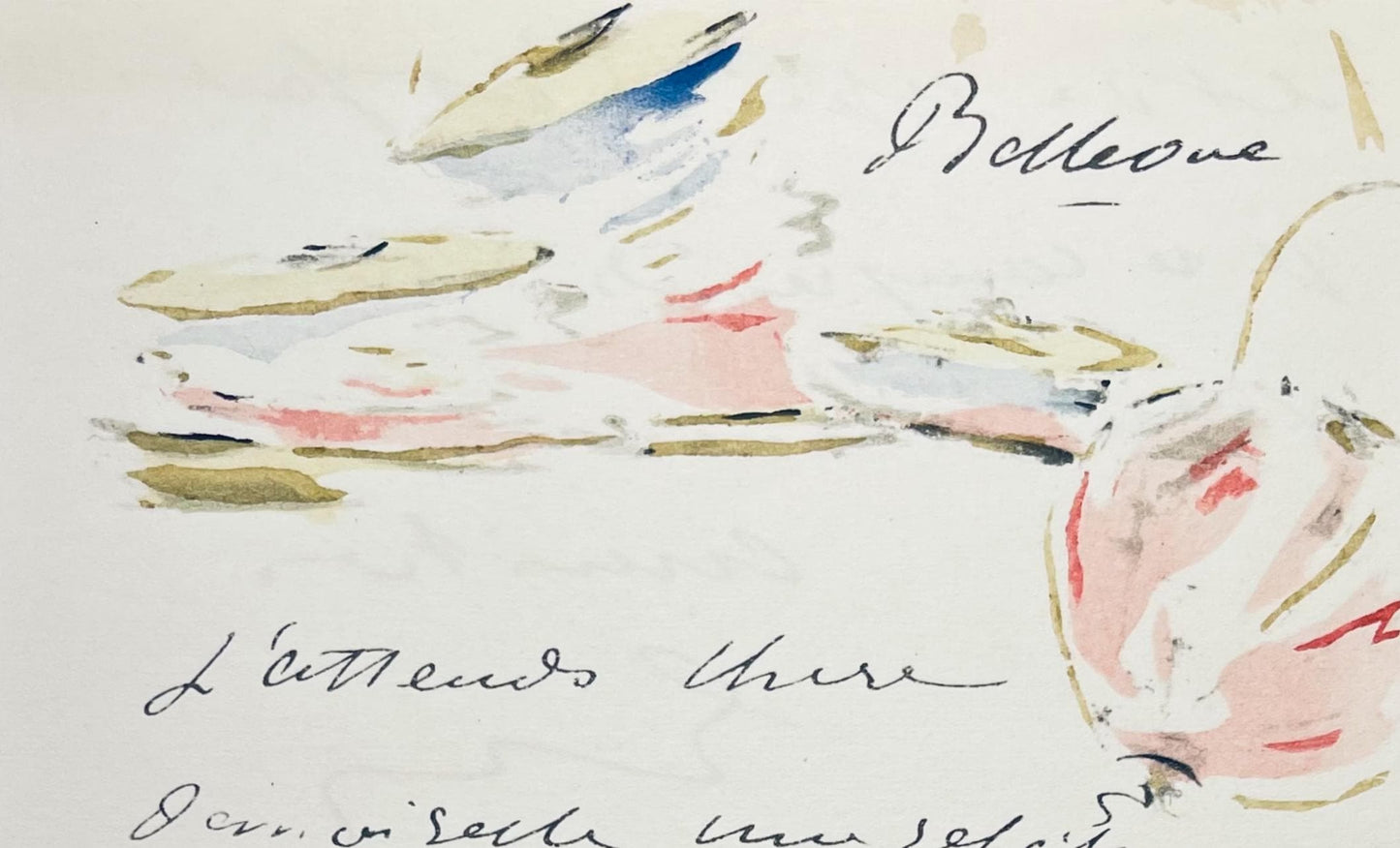 Lithograph - douard Manet - Composition - Letters with Aquarelles