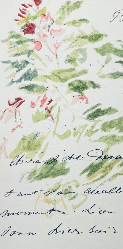Douard Manet, Composition, Douard Manet, Letters With Aquarelles, Lithograph