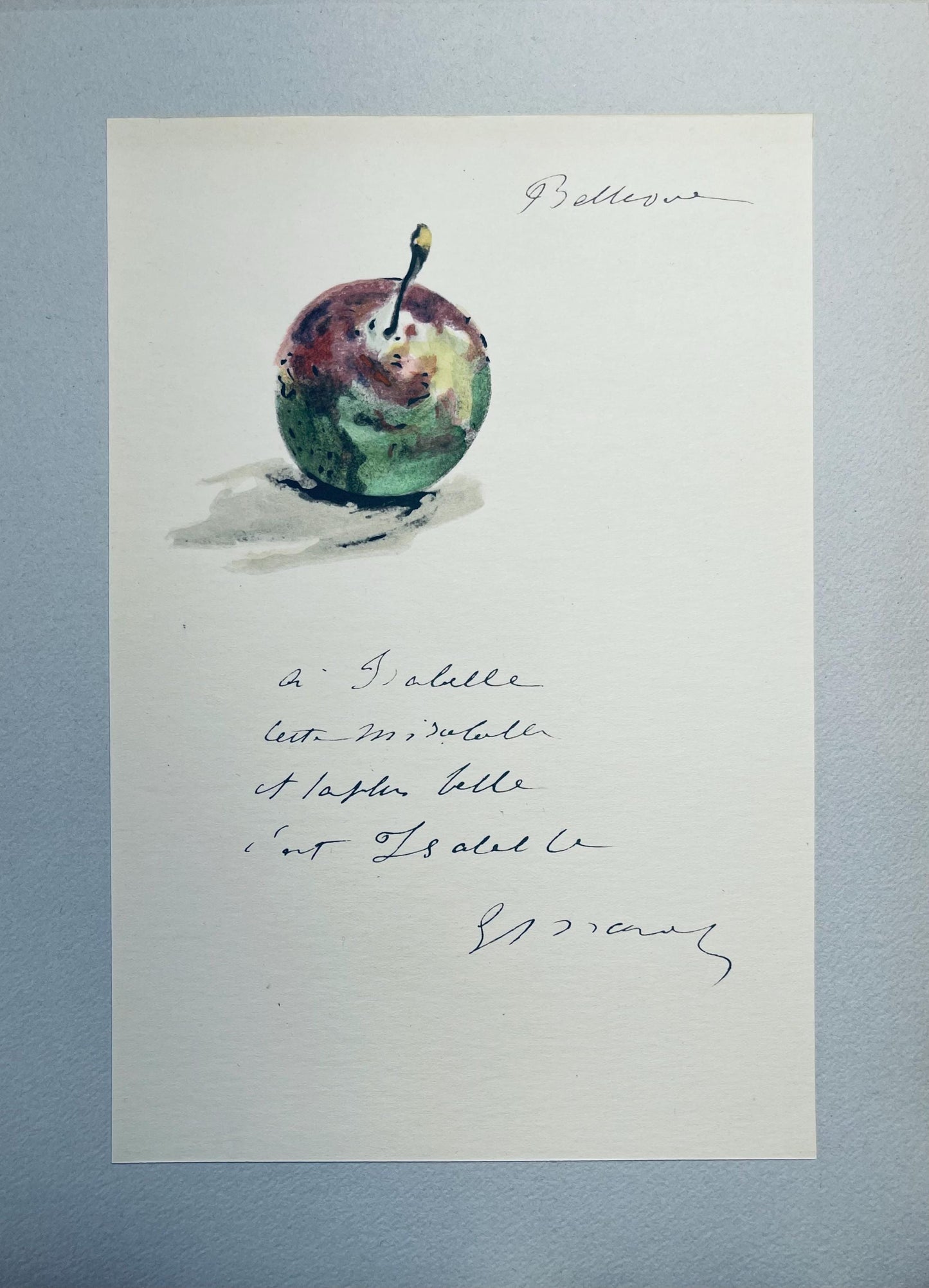 Douard Manet, Composition, Douard Manet, Letters With Aquarelles, Lithograph