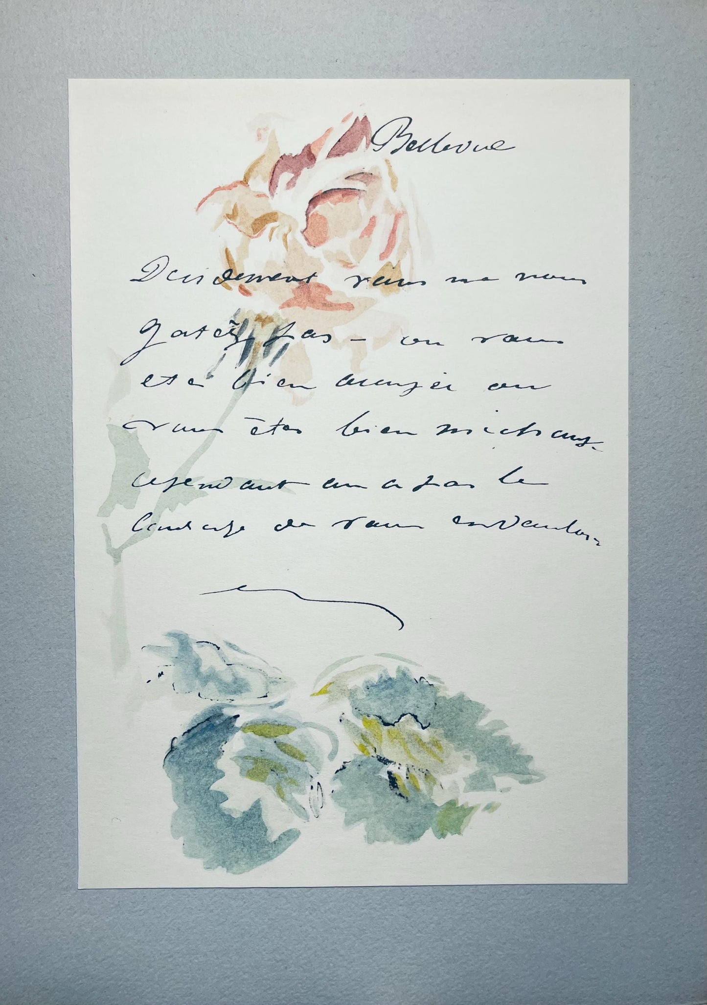 Douard Manet, Composition, Douard Manet, Letters With Aquarelles, Lithograph