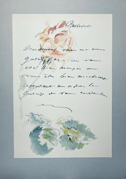 Douard Manet, Composition, Douard Manet, Letters With Aquarelles, Lithograph