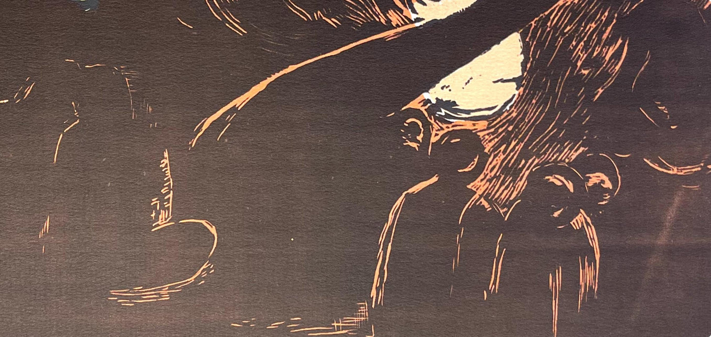 Paul Gauguin, The Devil Speaks (Mahna No Varua Ino), Gauguin, Woodcut