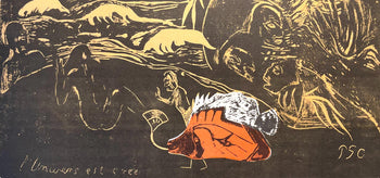 Woodcut - Paul Gauguin - The Creation of the Universe (L'Univers est cr)