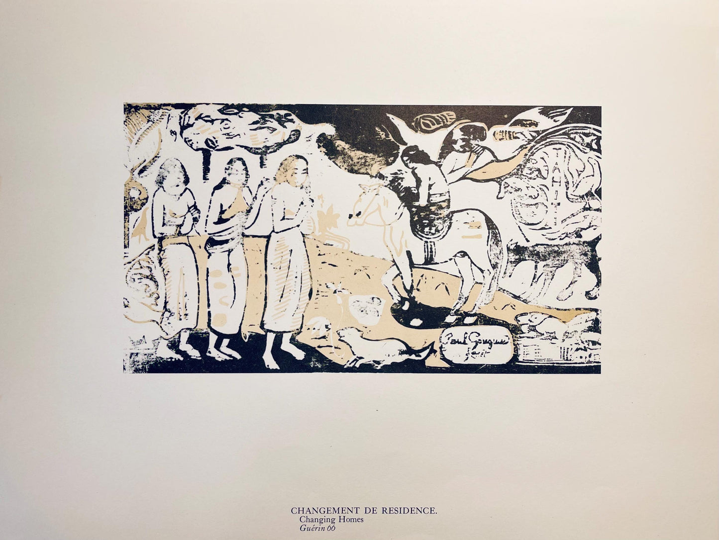 Paul Gauguin, Change Of Residence (Changement De Rsidence), Woodcut