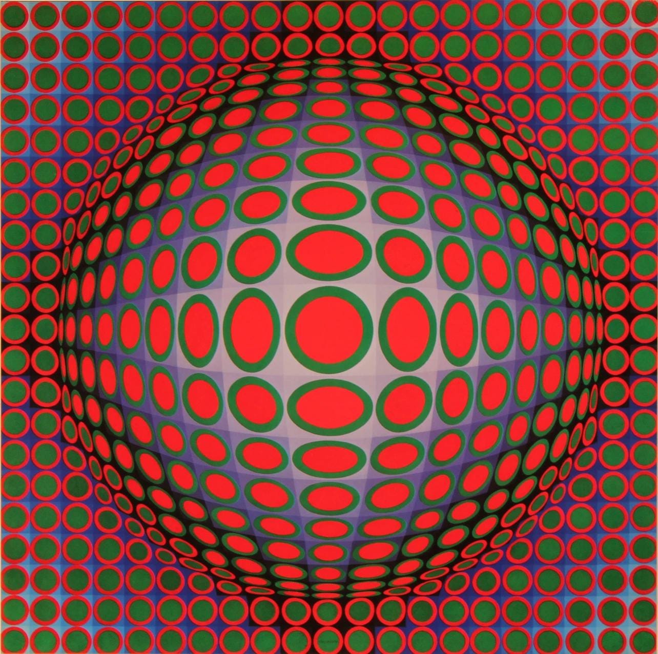 Victor Vasarely, Composition, Vega, Hliogravure