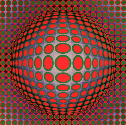 Victor Vasarely, Composition, Vega, Hliogravure