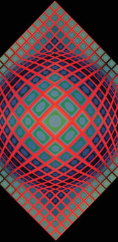 Victor Vasarely, Composition, Vega, Hliogravure
