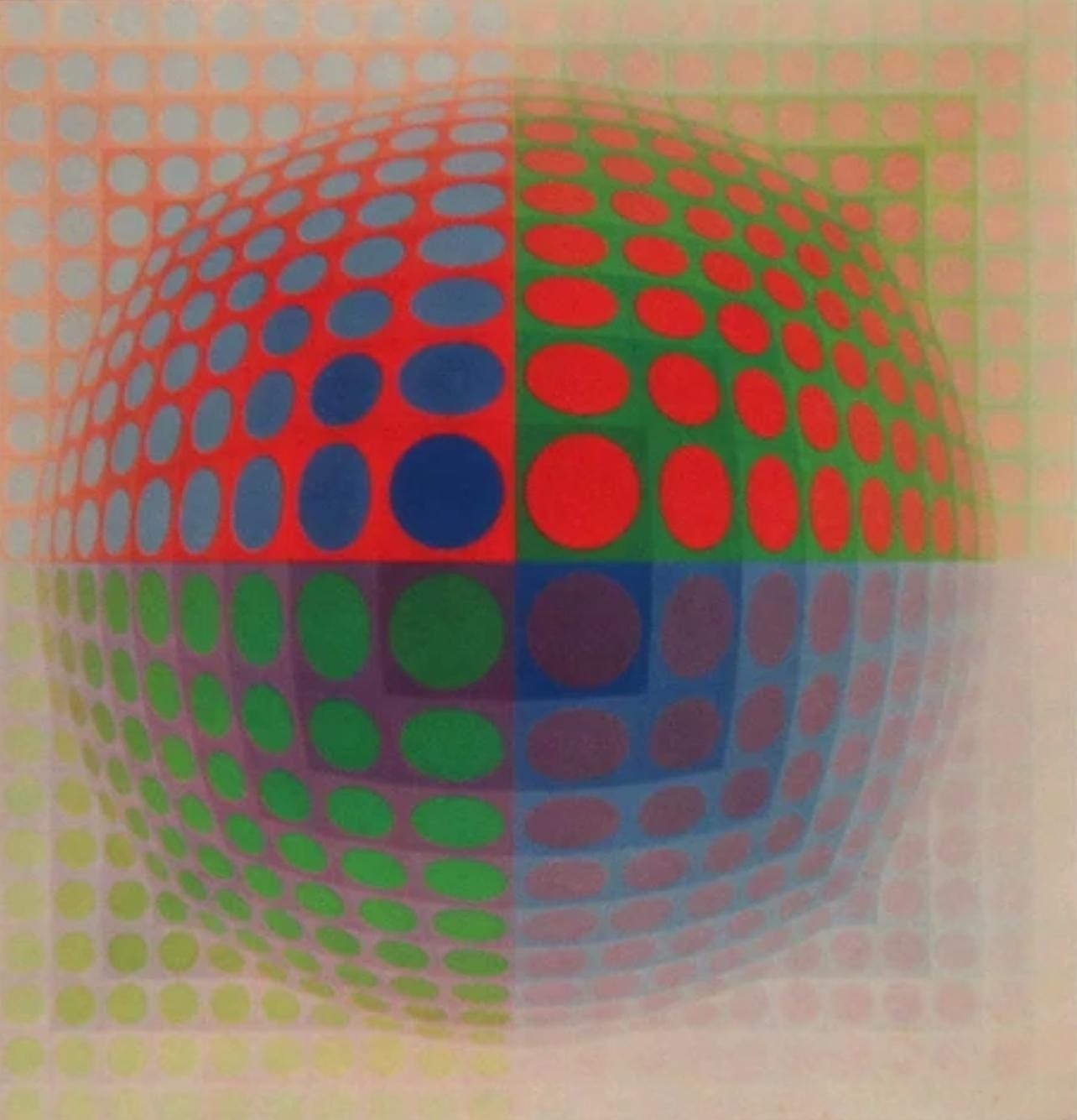 Victor Vasarely, Composition, Vega, Hliogravure