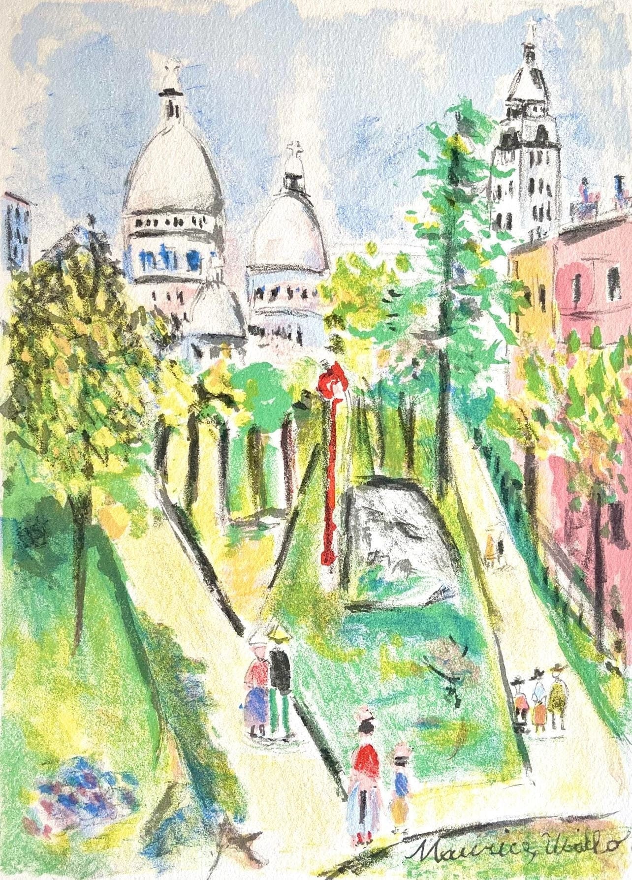 Maurice Utrillo, Montmartre (Place Saint-Pierre), Paris Capitale, Lithograph