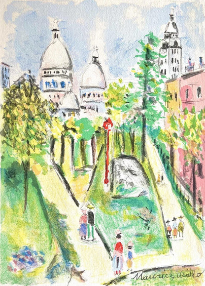 Maurice Utrillo, Montmartre (Place Saint-Pierre), Paris Capitale, Lithograph