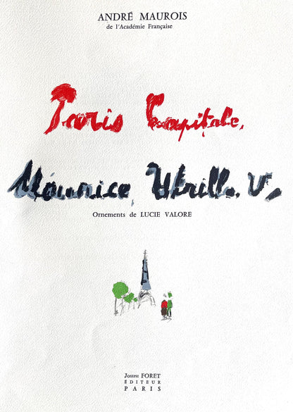Maurice Utrillo, Arc De Triomphe (Champs-Elyses), Paris Capitale, Lithograph