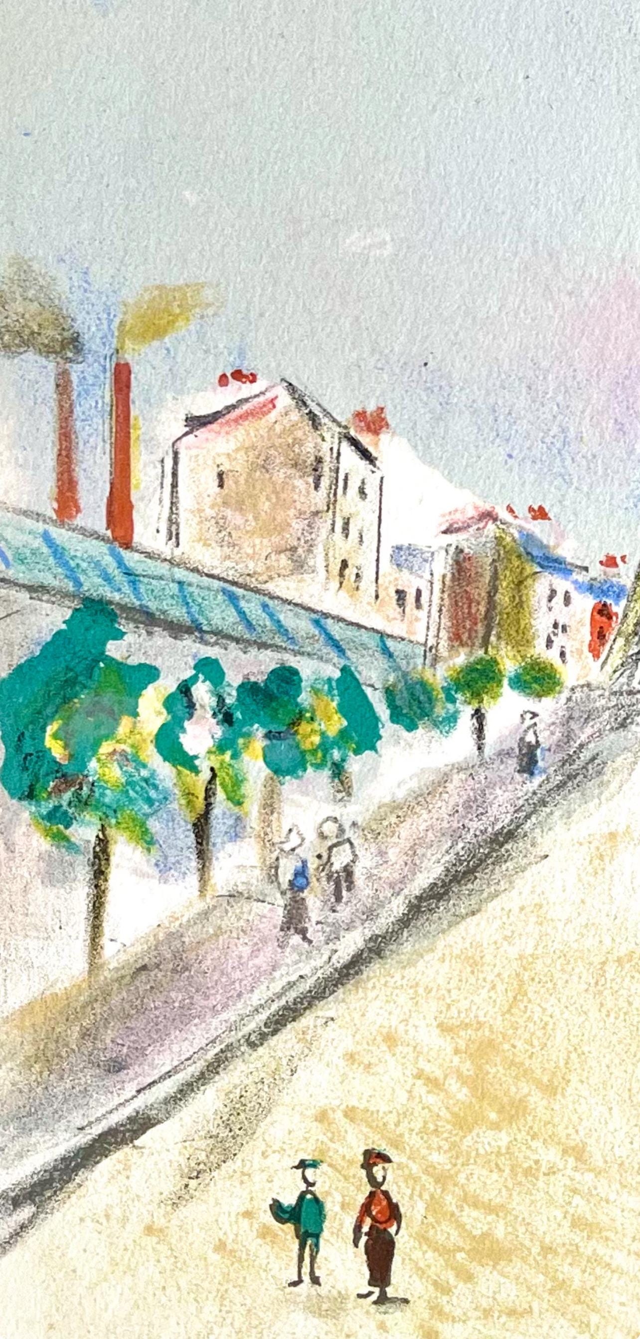 Maurice Utrillo, La Tour Eiffel, Paris Capitale, Lithograph