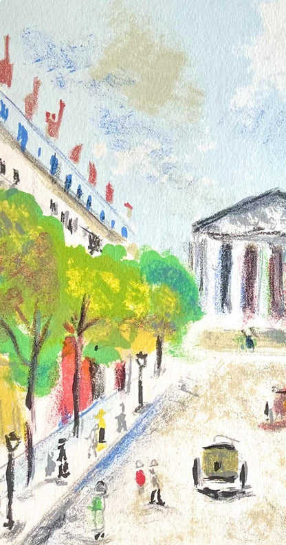 Maurice Utrillo, Rue Royale (La Madeleine), Paris Capitale, Lithograph