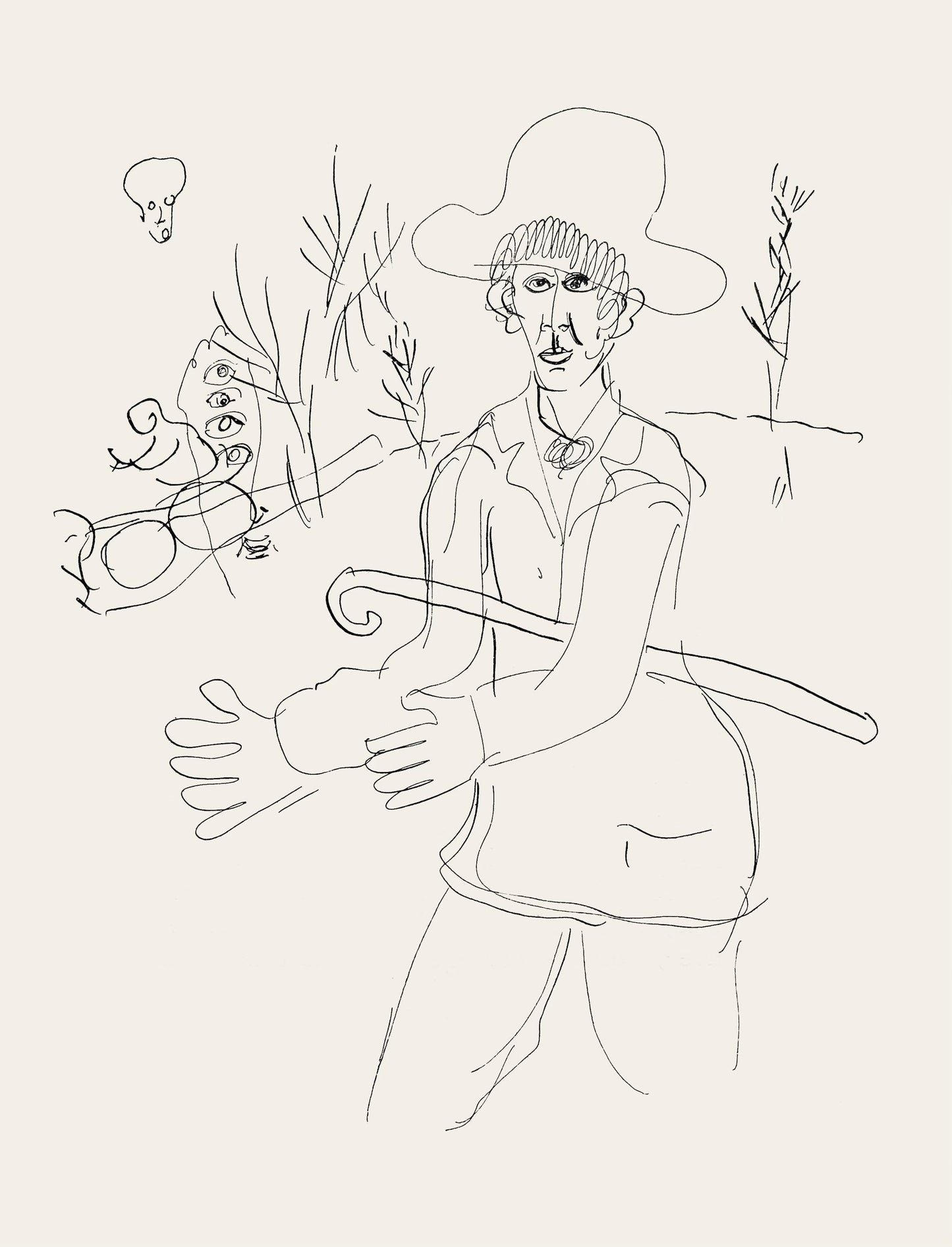 Marc Chagall, Composition, Suite Provinciale avec 92 dessins indits de Marc Chagall, Lithograph