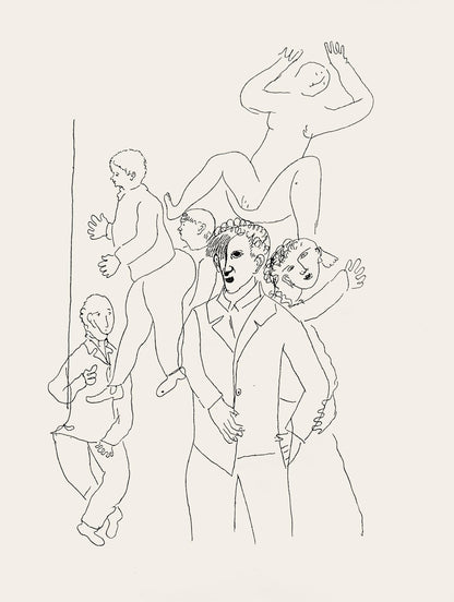 Marc Chagall, Composition, Suite Provinciale Avec 92 Dessins Indits De Marc Chagall, Lithograph