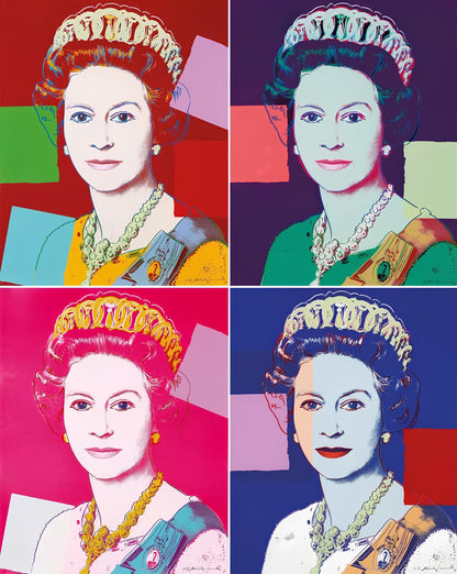 Andy Warhol, Queen Elizabeth Ii, N334, N335, N336, N337, Suite Of Four, Official, Sunday B.