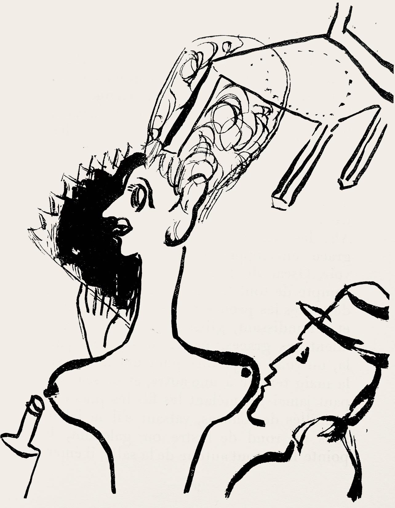 Marc Chagall, Composition, Suite Provinciale Avec 92 Dessins Indits De Marc Chagall, Lithograph