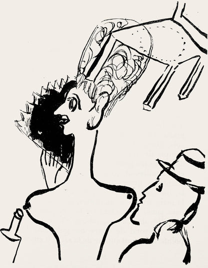 Marc Chagall, Composition, Suite Provinciale Avec 92 Dessins Indits De Marc Chagall, Lithograph