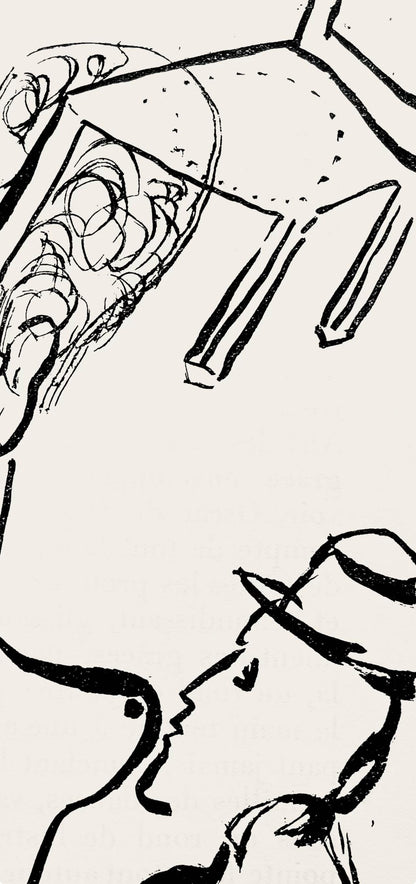 Marc Chagall, Composition, Suite Provinciale Avec 92 Dessins Indits De Marc Chagall, Lithograph