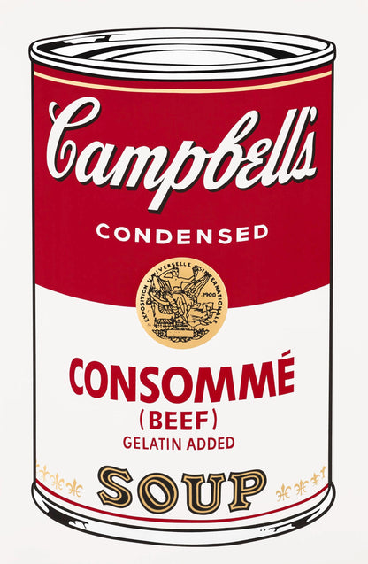 Andy Warhol, Campbells Soup, Consomm, Official Edition, Sunday B. Morning, Silkscreen